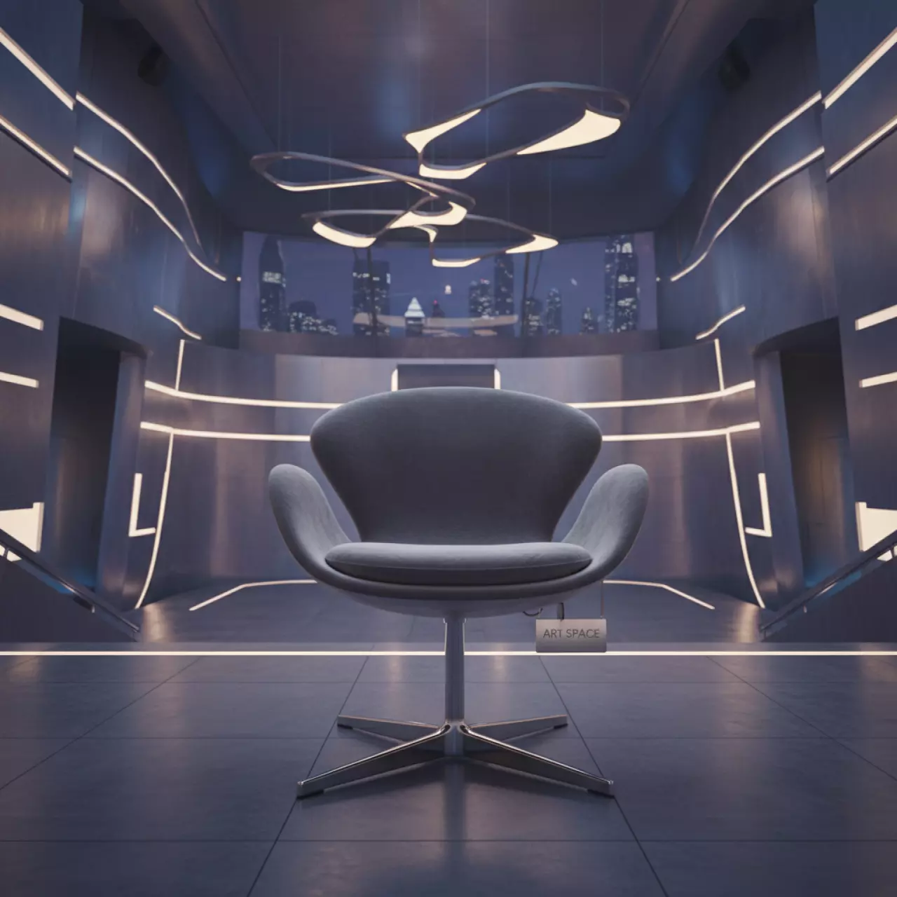 Аренда Стул Тюльпан серый велюр металлические ножки в Stella di Mosca — ART SPACE