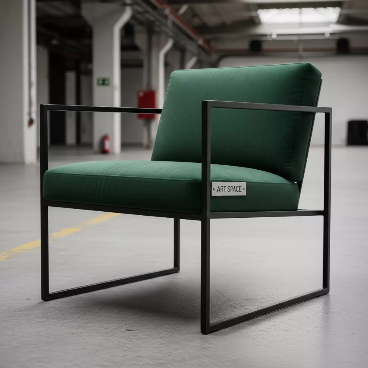 Аренда Стул УНИСОН черный с зеленой бархатной подушкой в ледовом дворце «Большой» — ART SPACE