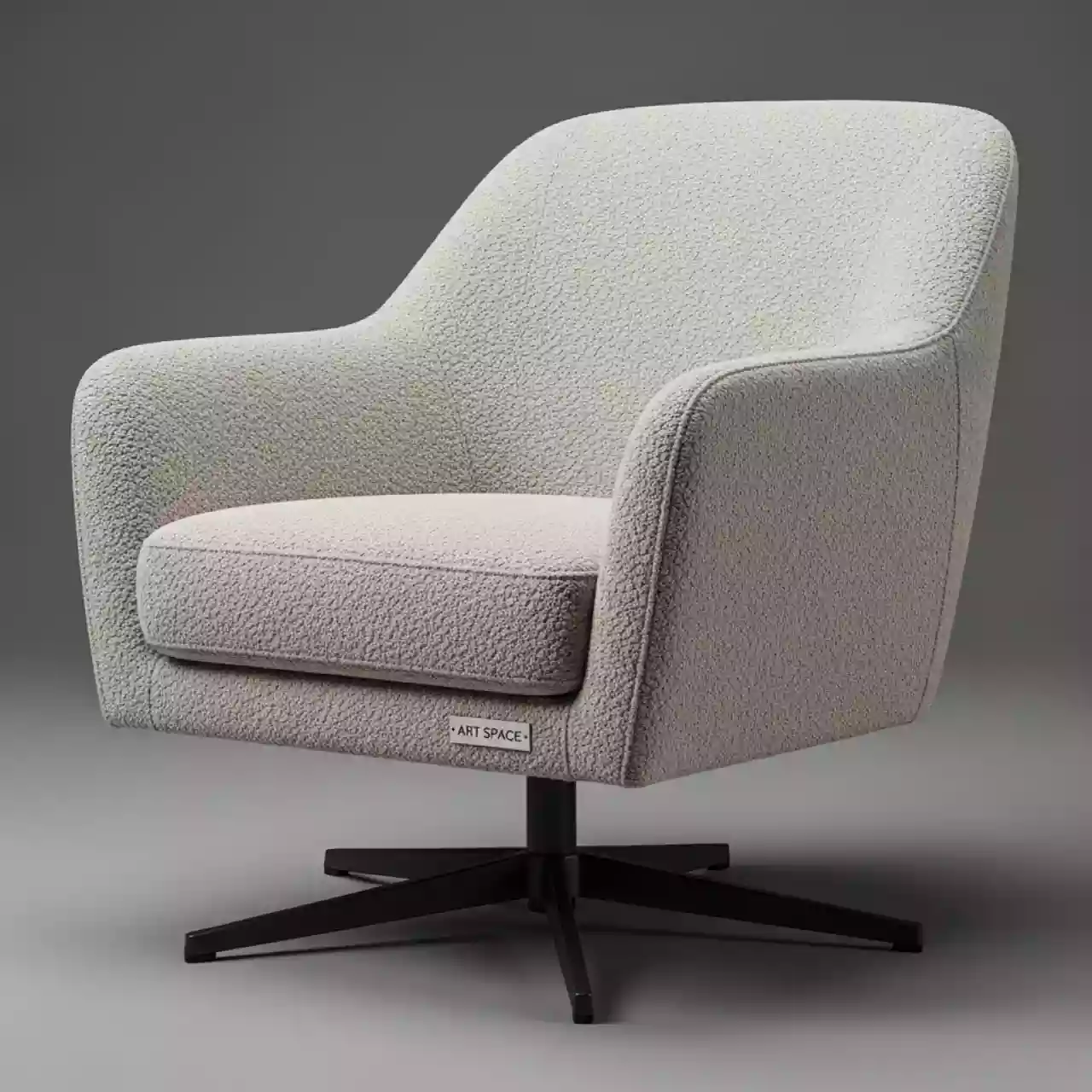 Аренда Стул VARDY поворотный градусов бежевый букле серый в санатории «Сочи» — ART SPACE