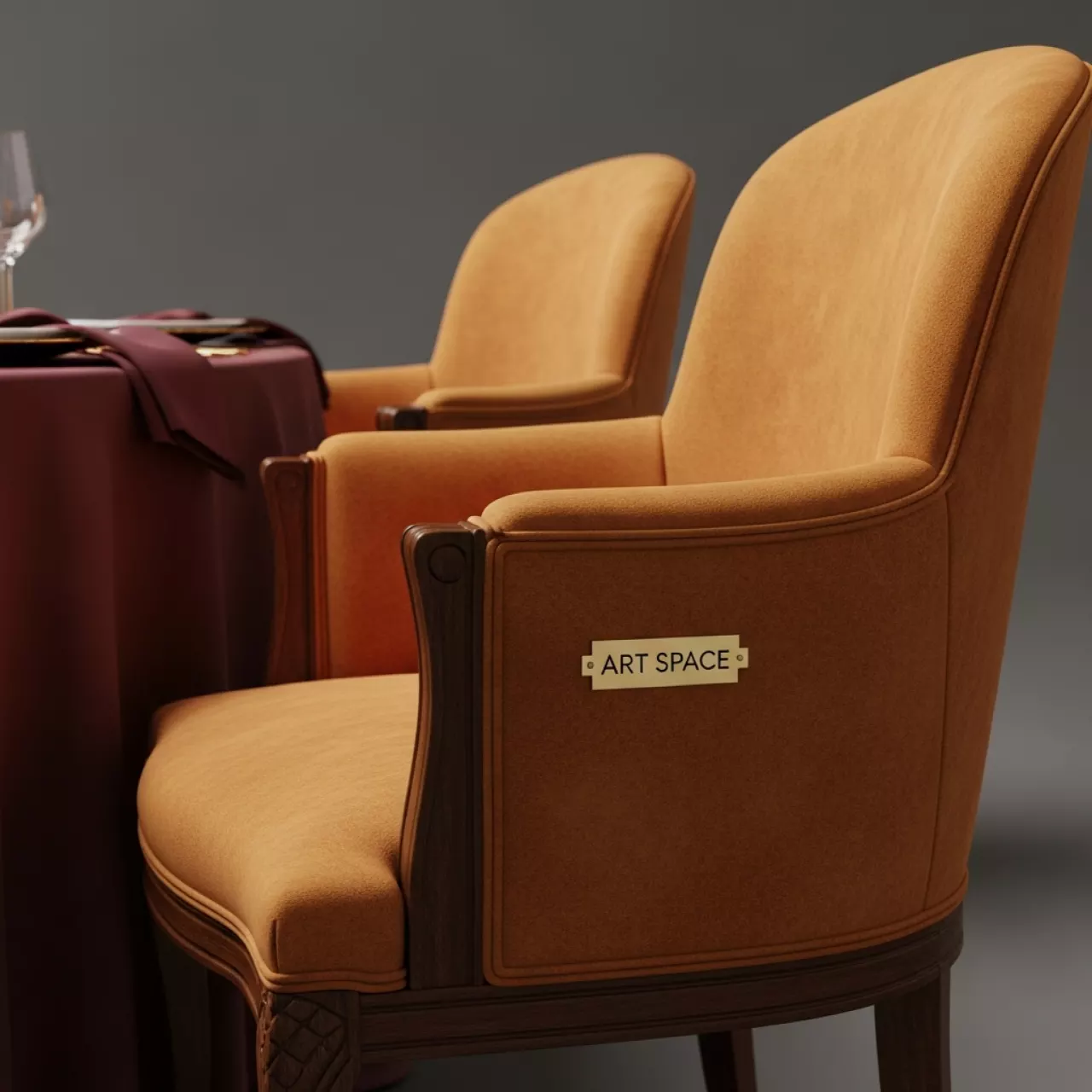 Аренда Стул Вашингтон охра в Поляна 1389 Отель и Спа — ART SPACE