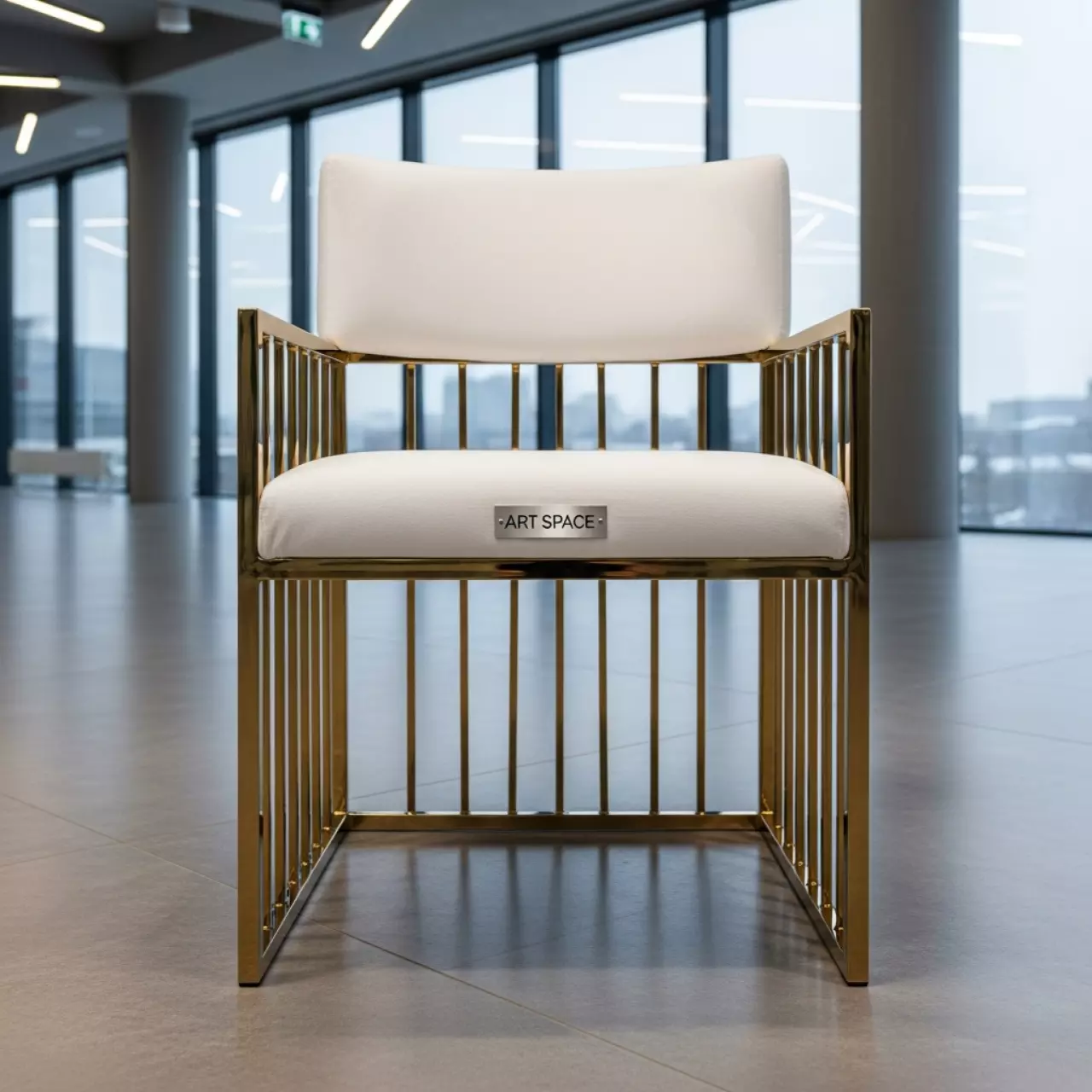 Аренда Стул Вашингтон золотой подушки бархатные белые в Сириус Арене — ART SPACE