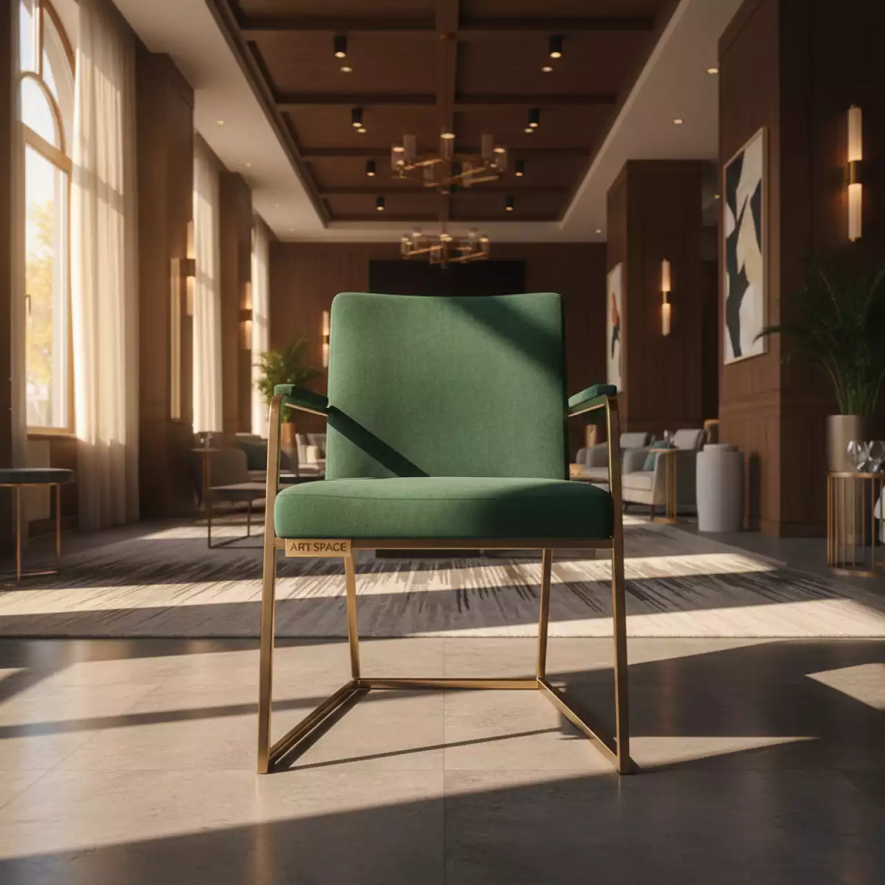 Аренда Стул Вашингтон золотой травяной в Mercure Сочи Центр — ART SPACE