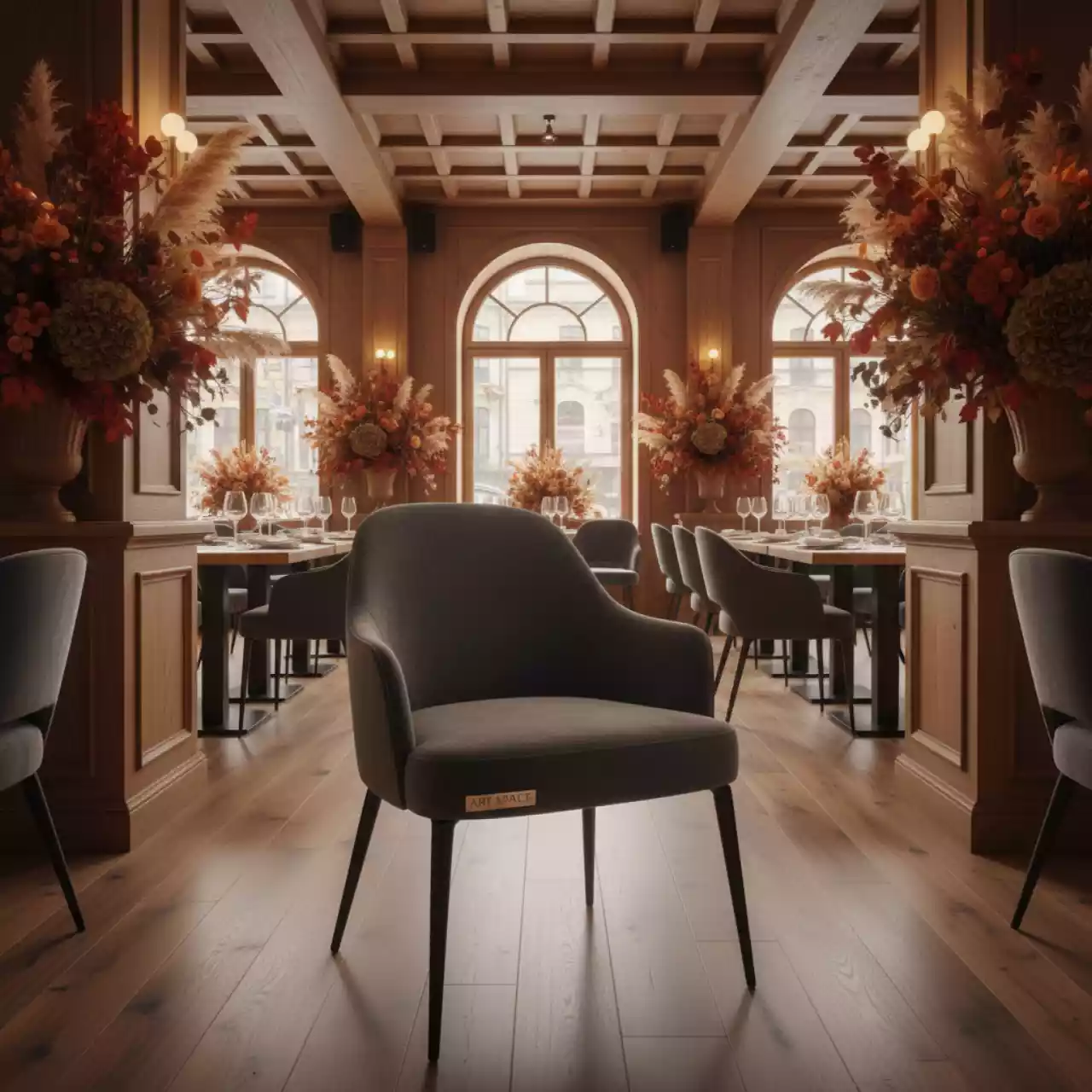 Аренда Стул велюр антрацитовый Флекс New в ресторане «Сыроварня» — ART SPACE