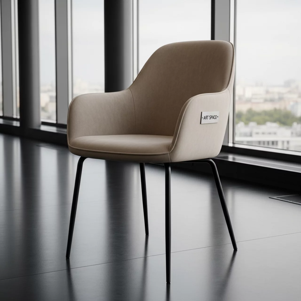 Аренда Стул велюр бежевый ножки металл Olys в ресторане «Магеллан» — ART SPACE