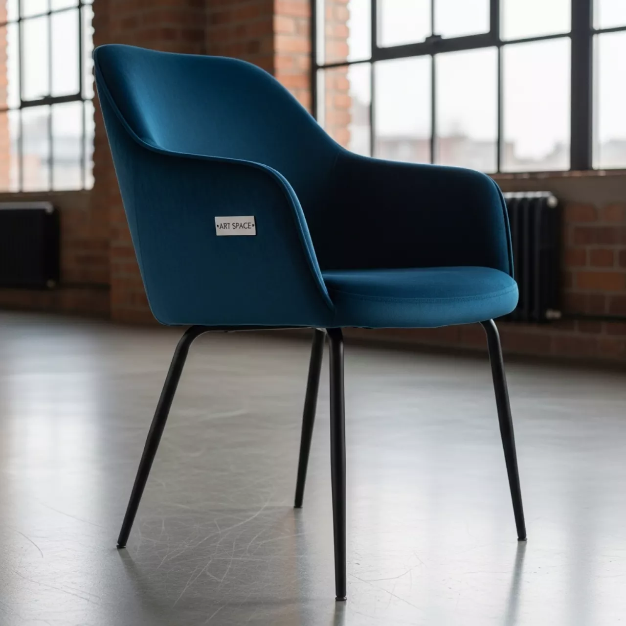 Аренда Стул велюр Newtone Blue металл Olys в Panorama by Mercure — ART SPACE