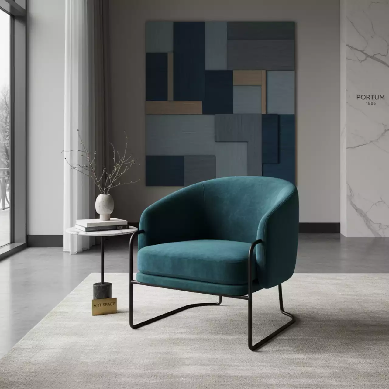 Аренда Стул велюр Teddy металлический каркас Баунти в Boutique Hotel PORTUM 1905 — ART SPACE