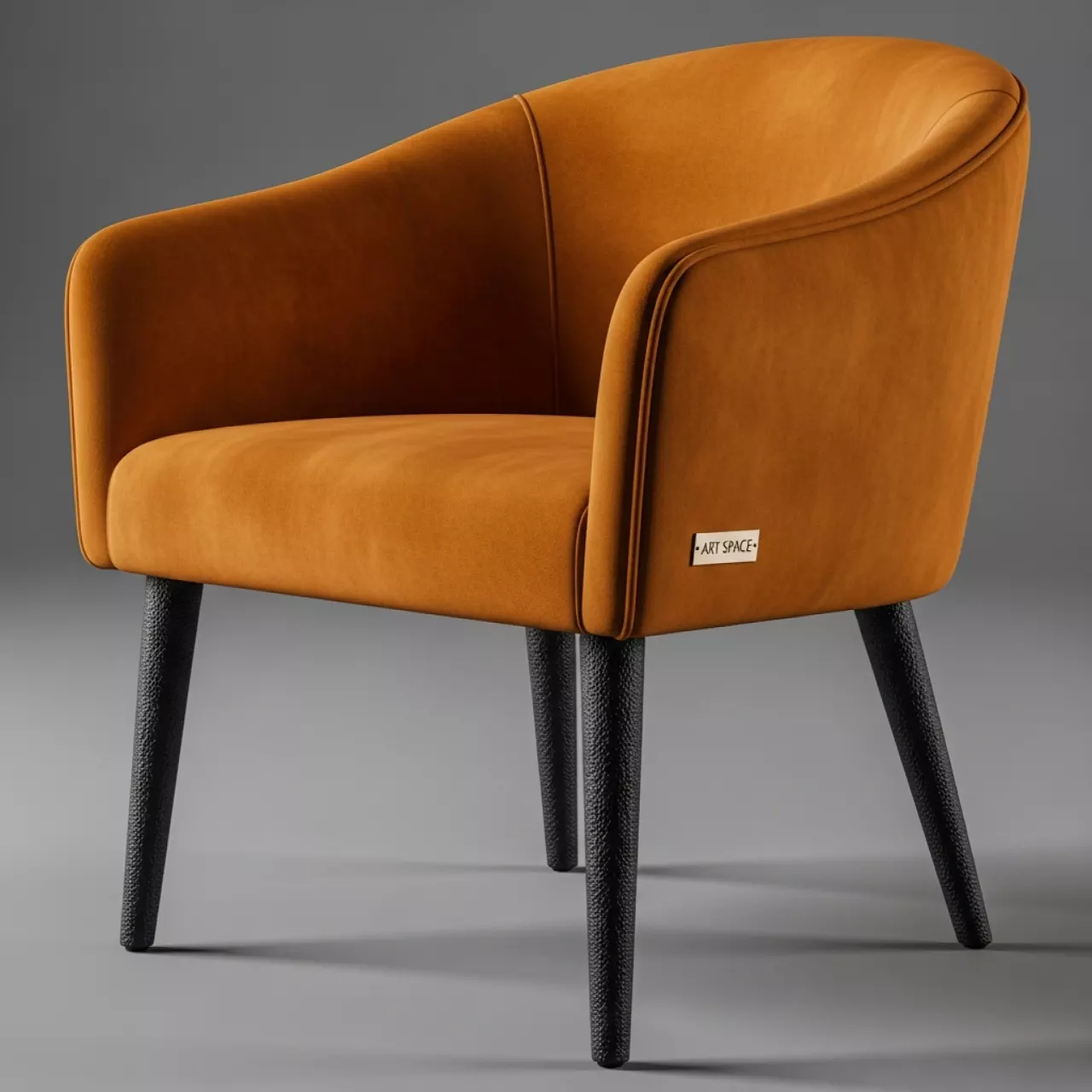 Аренда Стул велюр Vivaldi ножки металл черный муар Игнис в ресторане «D.O.M» — ART SPACE