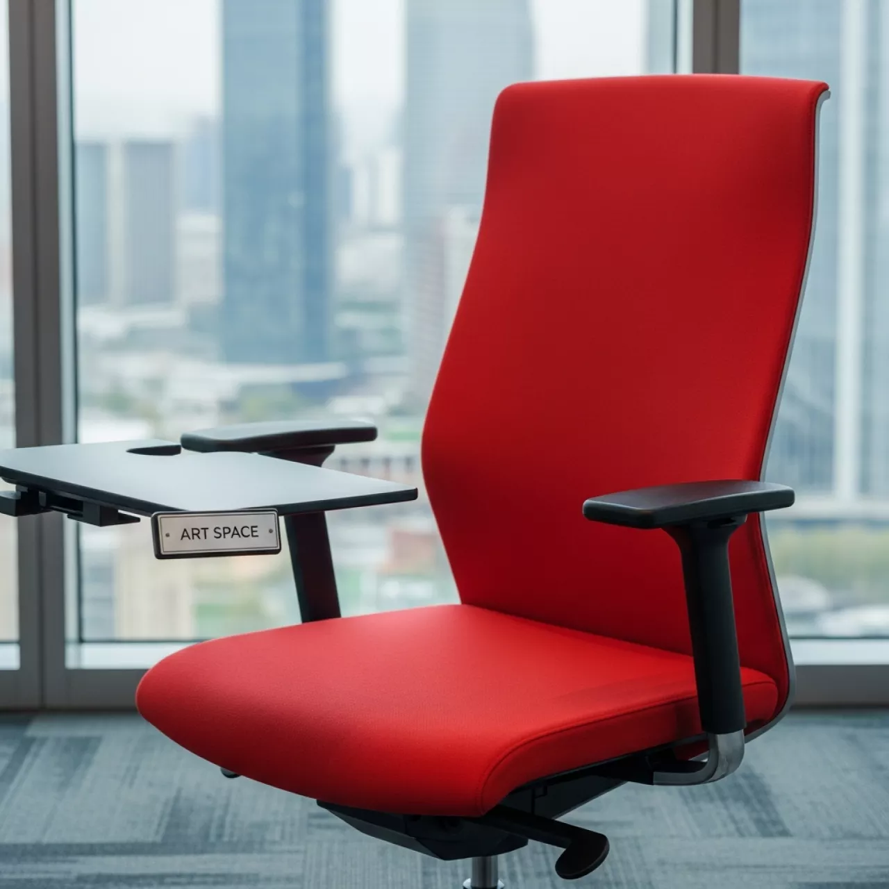 Аренда Стул Venezia с подлокотниками и столиком красный в Panorama by Mercure — ART SPACE