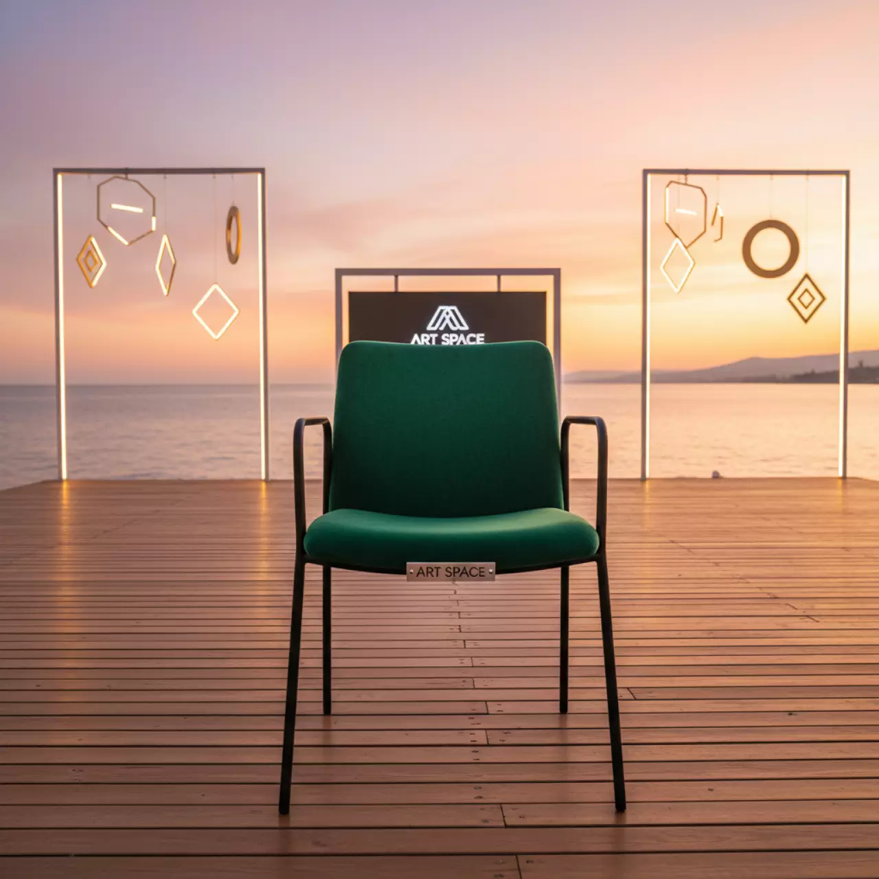 Аренда Стул Vente велюр Velutto зеленый на пляжных клубах Хосты — ART SPACE
