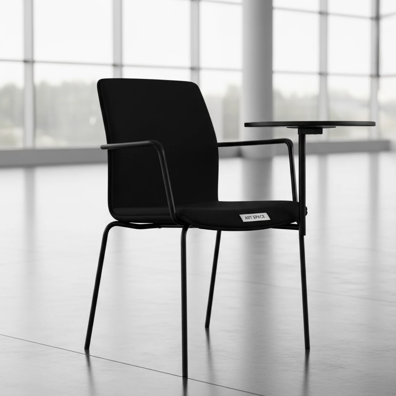 Аренда Стул Vicenza на ножках с подлокотниками и столиком BLACK в Сириус Арене — ART SPACE