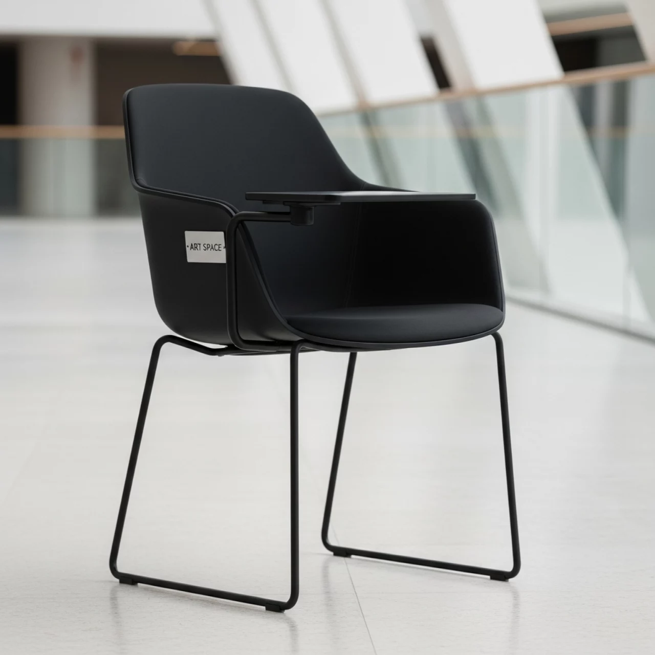 Аренда Стул Vicenza на ножках с подлокотниками и столиком черный в Pullman Sochi Centre — ART SPACE