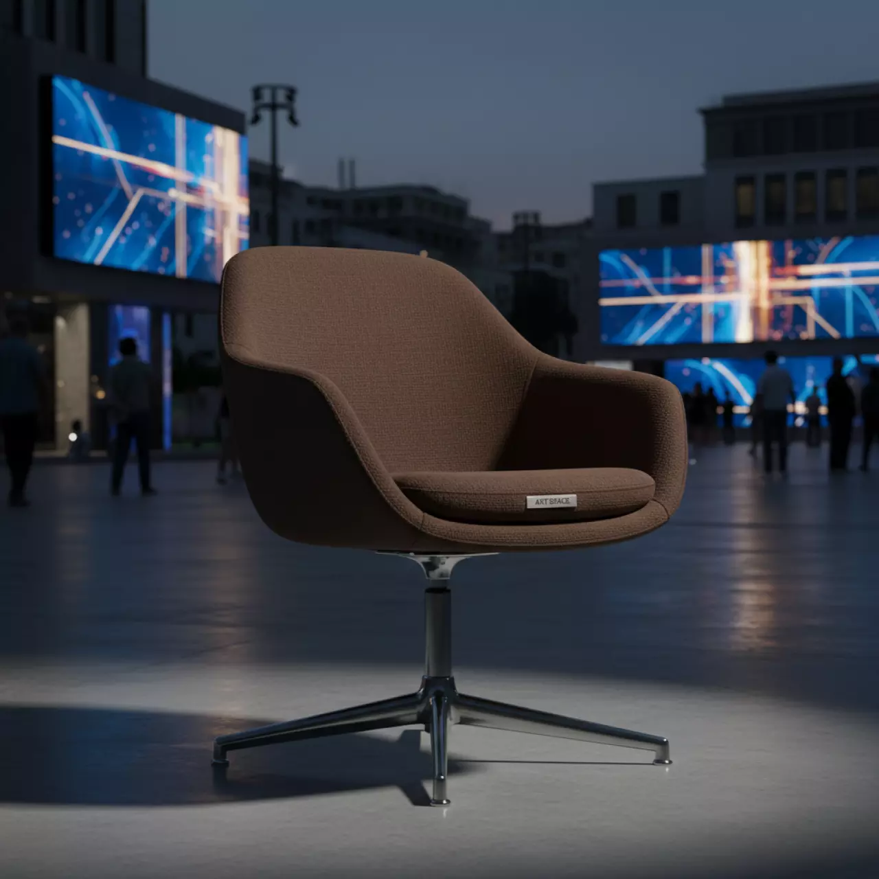 Аренда Стул Vicenza SW на хромированной крестовине CINA коричневый на Медальной площади — ART SPACE