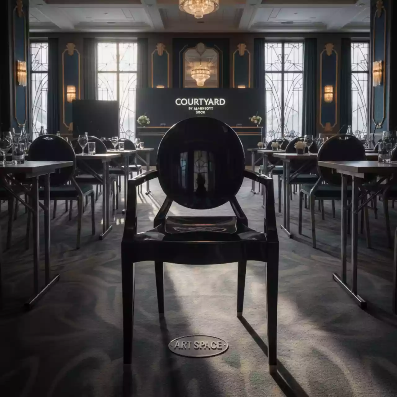 Аренда Стул Victoria Ghost черный в Courtyard by Marriott Sochi — ART SPACE