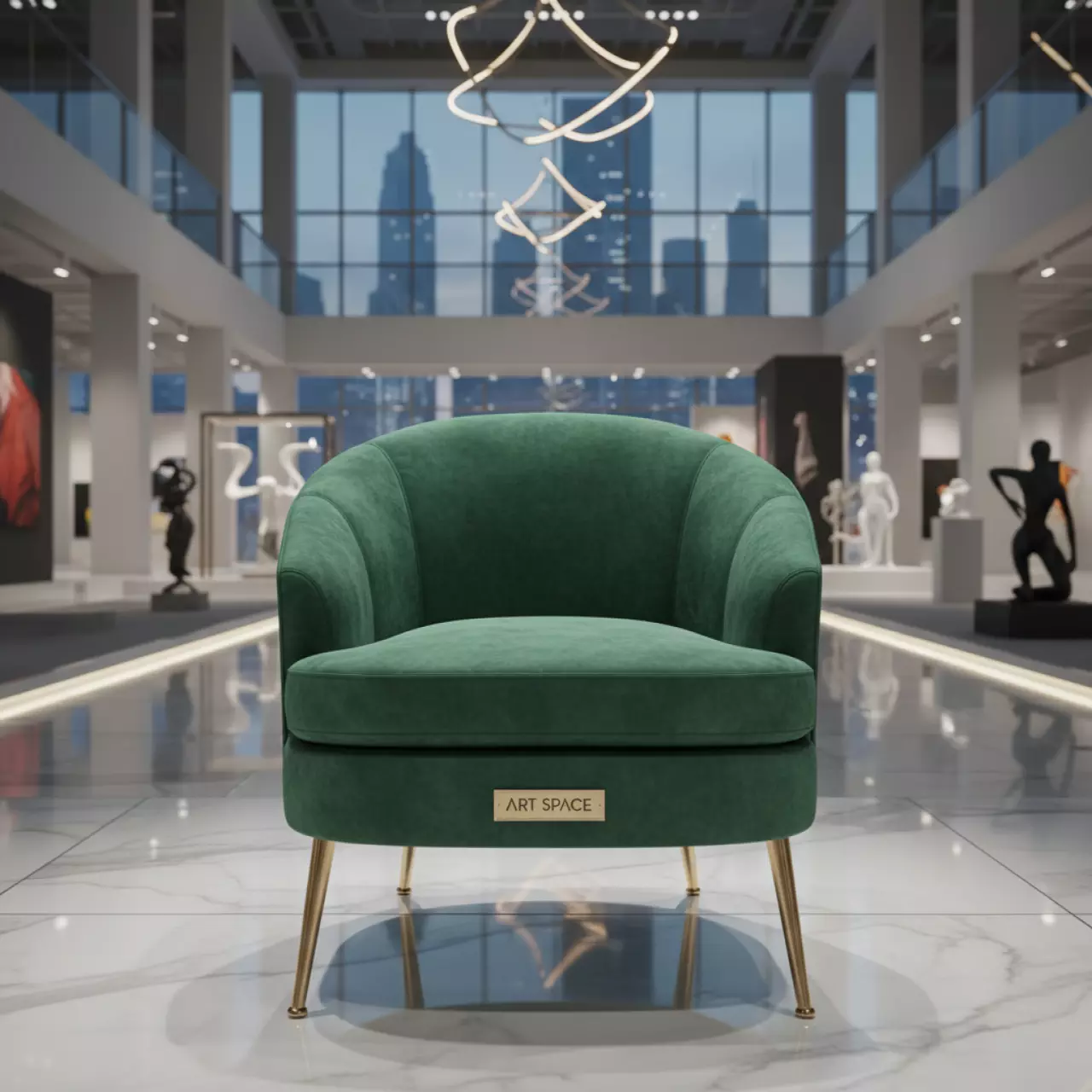 Аренда Стул Витторио зеленый в МФК «Горный» — ART SPACE