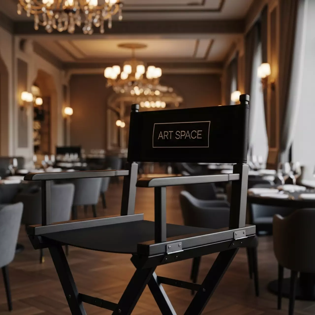 Аренда Стул визажиста чёрный в ресторане «Высота 5642» — ART SPACE