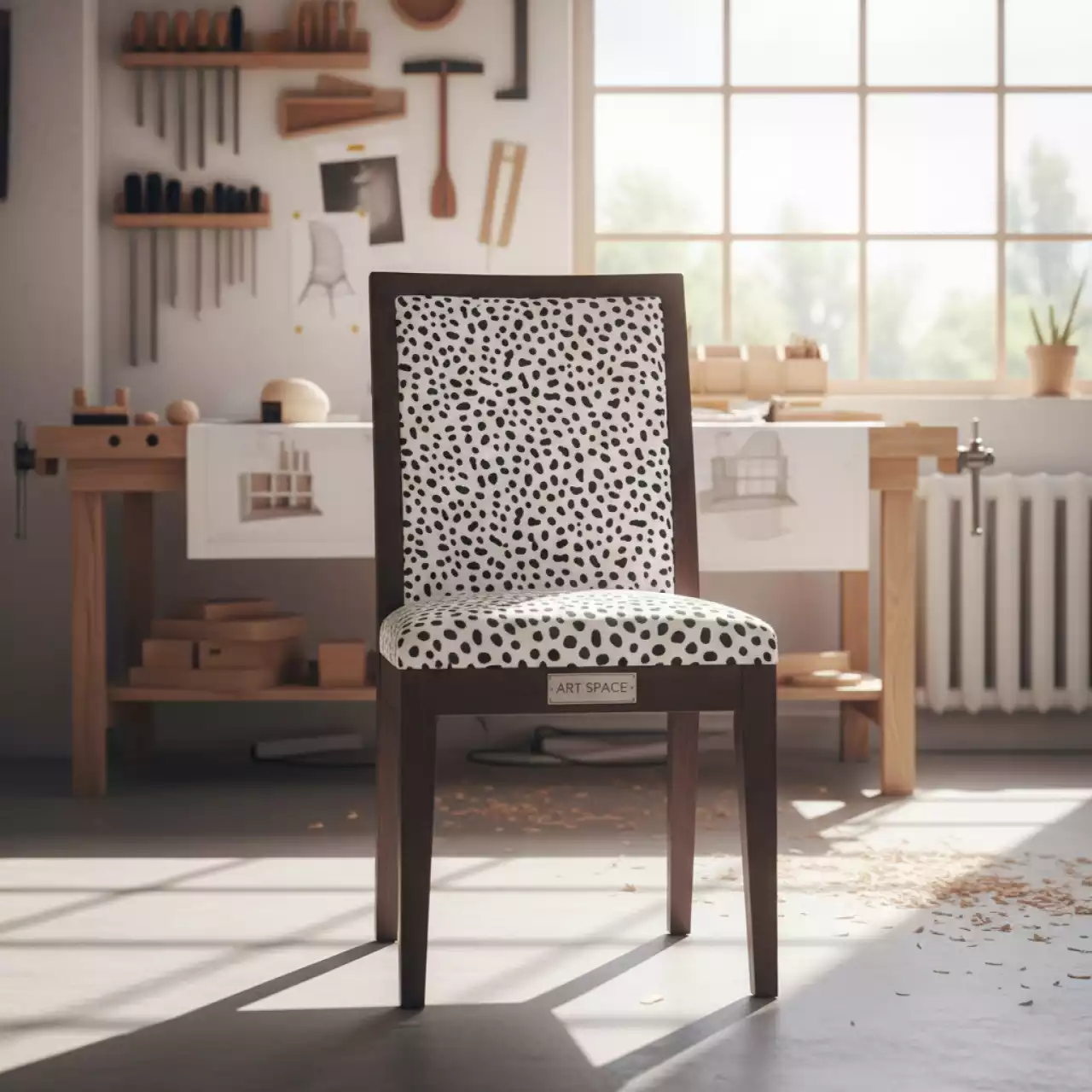 Аренда Стул Вольтер венге обивка далматинец в Alpha Sirius — ART SPACE