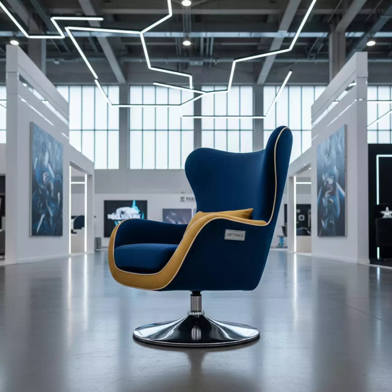 Аренда Стул вращающийся с обивкой Unik UR в VK Stadium Sirius — ART SPACE