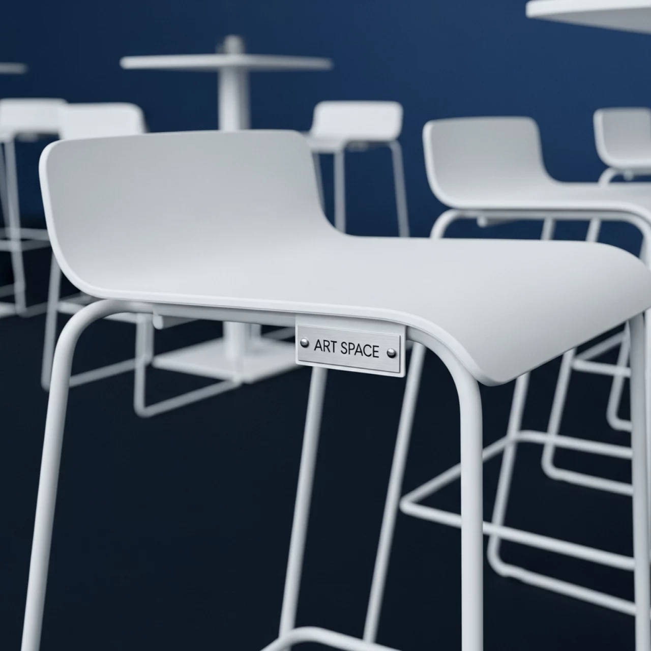 Аренда Стулья барные Bomba белые в Gamma Sirius — ART SPACE