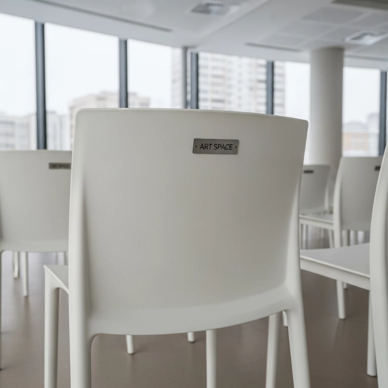 Аренда Стулья пластиковые белые в МФК «Горный» — ART SPACE