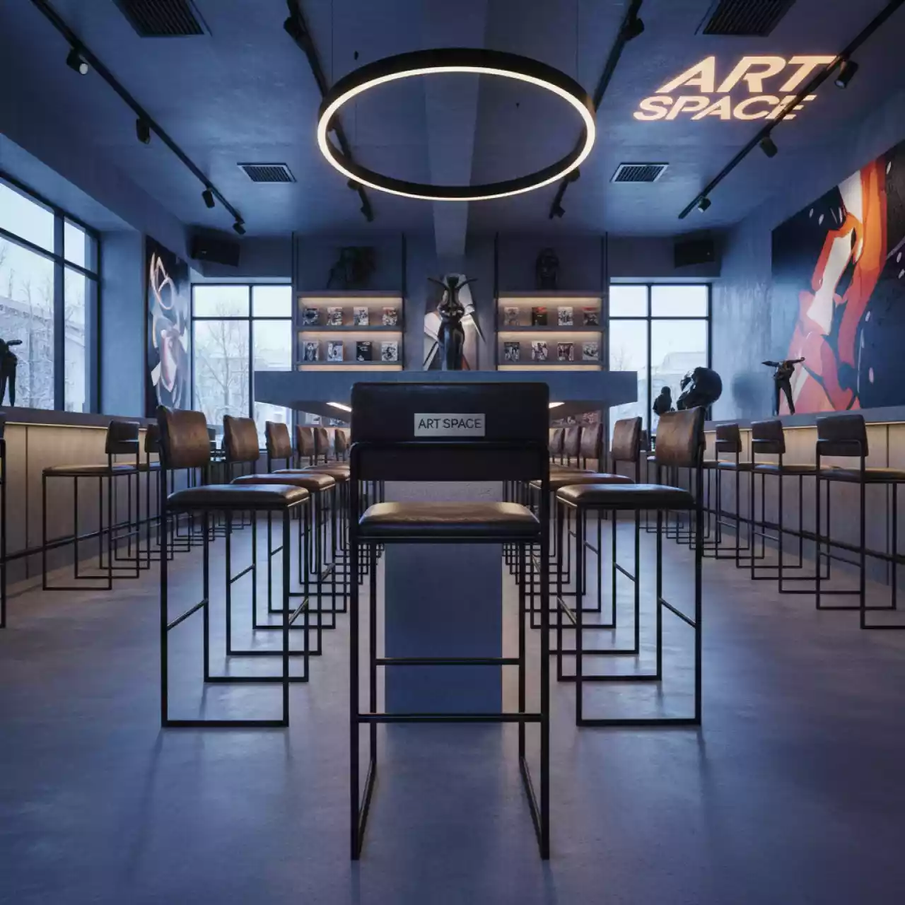 Аренда Стулья высокие в ресторане «Баран-Рапан» — ART SPACE