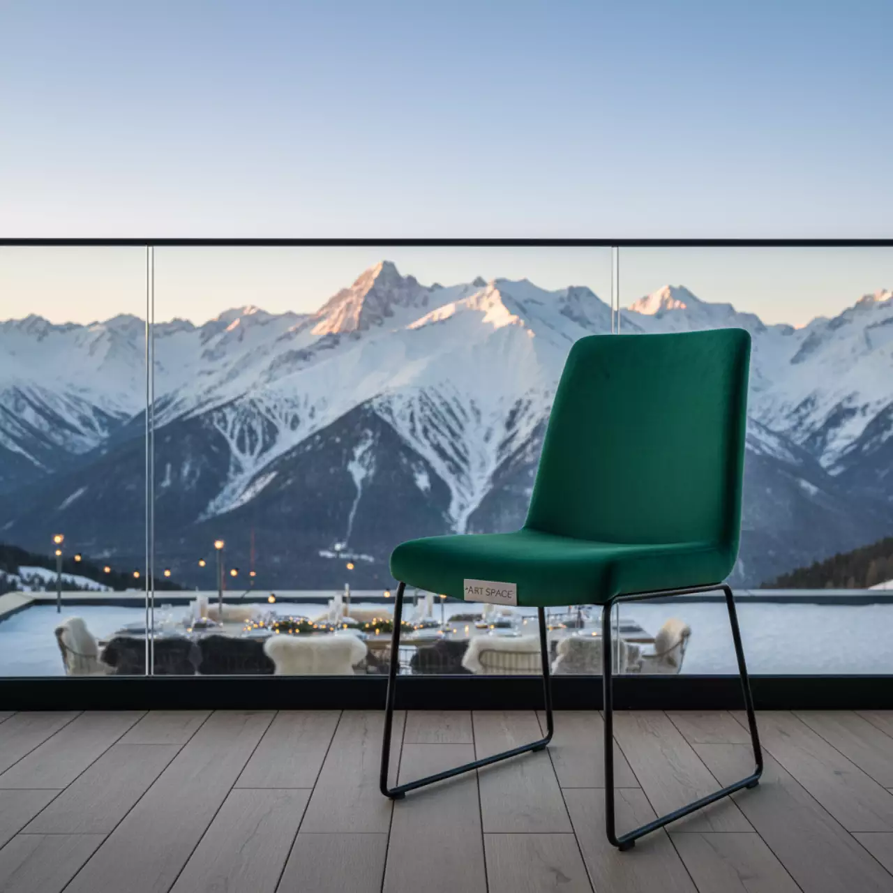 Аренда Стул зеленый Эрин на площадке Rosa Peak (2320м) — ART SPACE