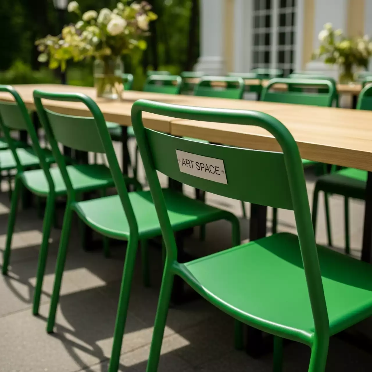 Аренда Стул зеленый Tolix в усадьбе Голицына — ART SPACE