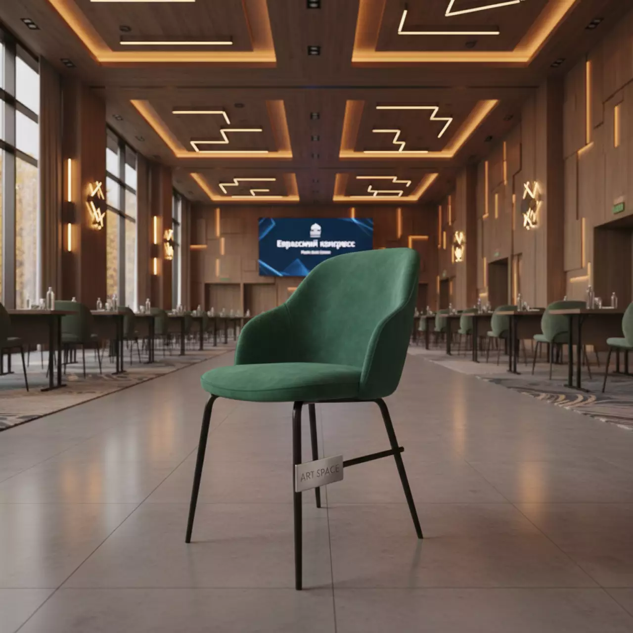 Аренда Стул зеленый Vicenza в Pullman Sochi Centre — ART SPACE