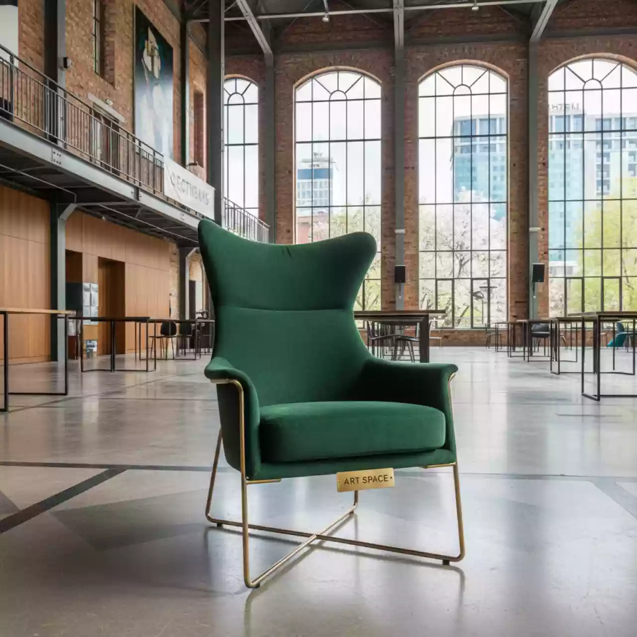 Аренда Стул зеленый золотой Whispered Fusion в конгресс-холле отеля Жемчужина — ART SPACE