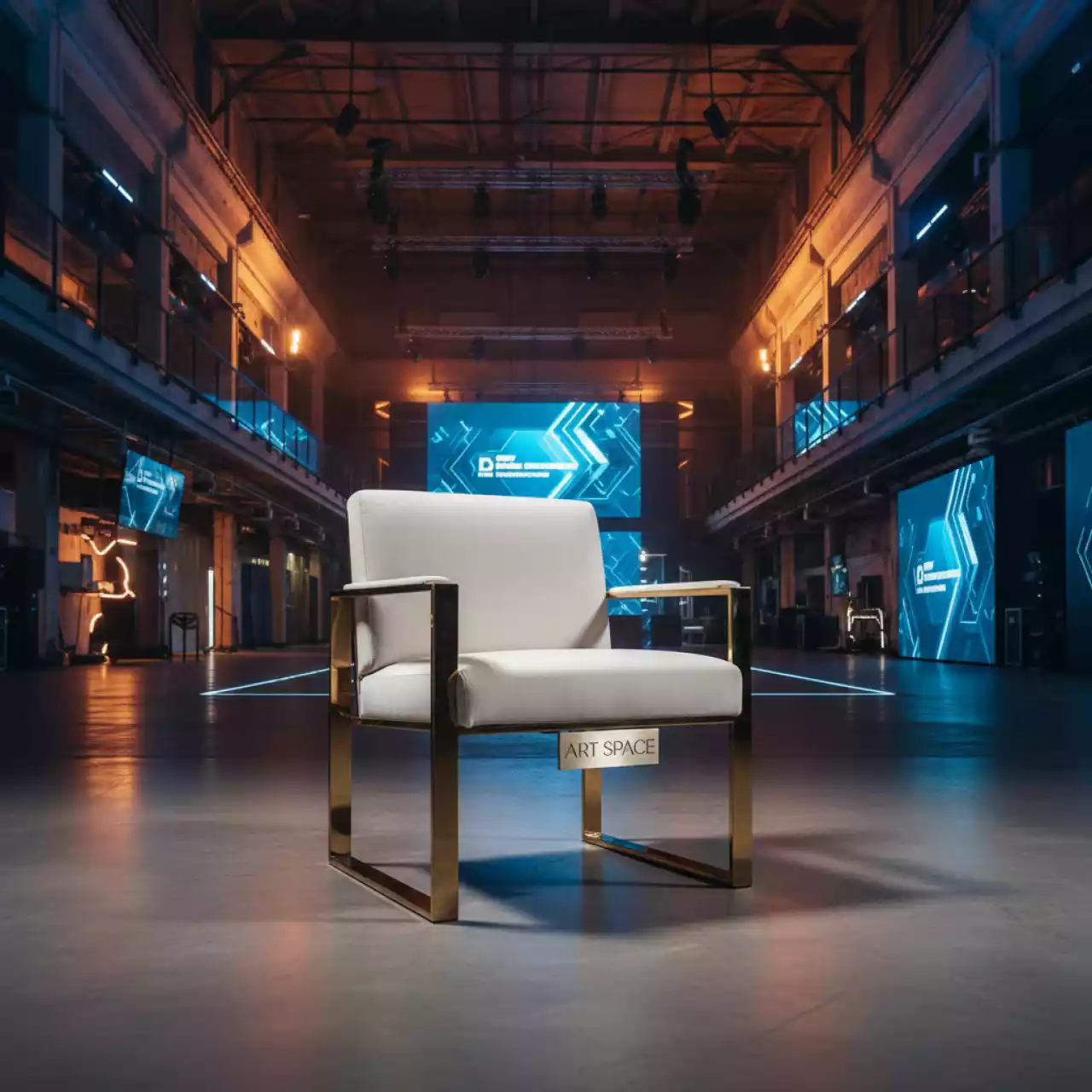 Аренда Стул золотой белый бархат ОКТАВА в Зимнем театре — ART SPACE