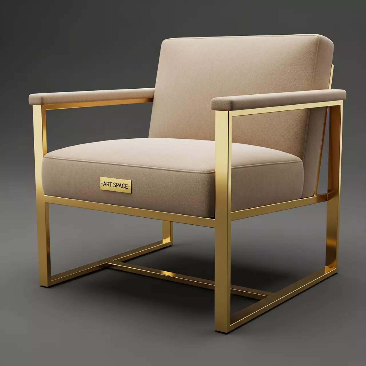 Аренда Стул золотой бежевый бархат БРЭМ в санатории «Сочи» — ART SPACE