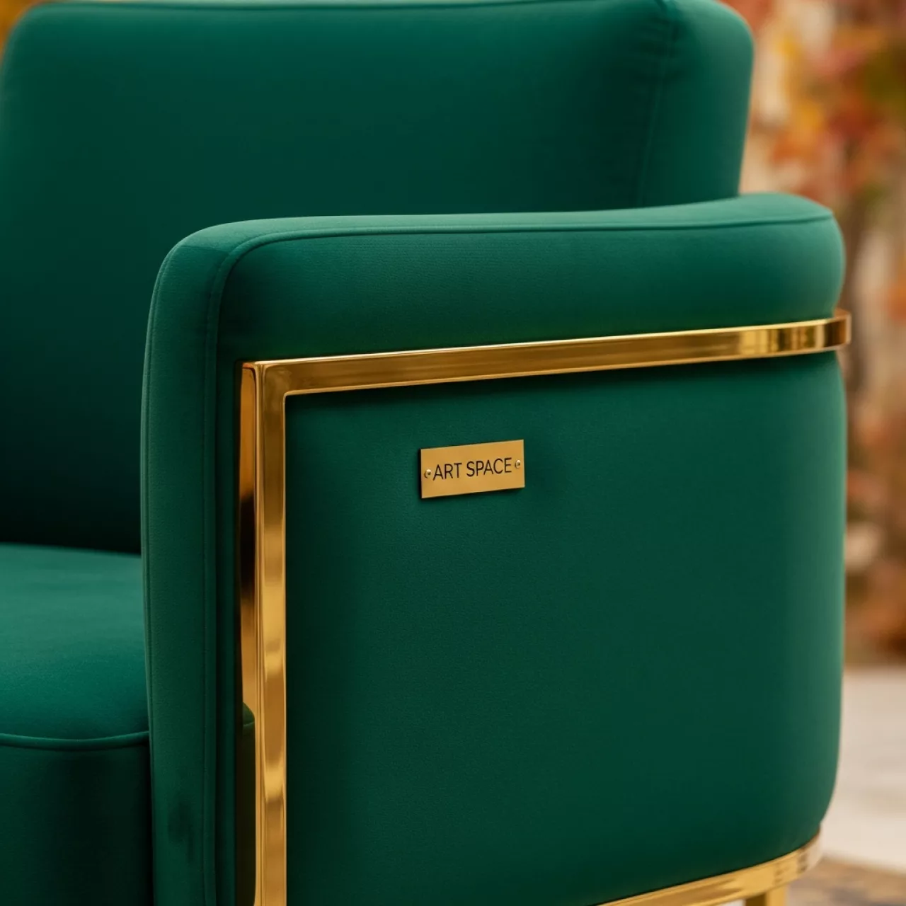 Аренда Стул золотой БРЭМ папоротниковый бархат в Sport Inn Hotel & Wellness — ART SPACE