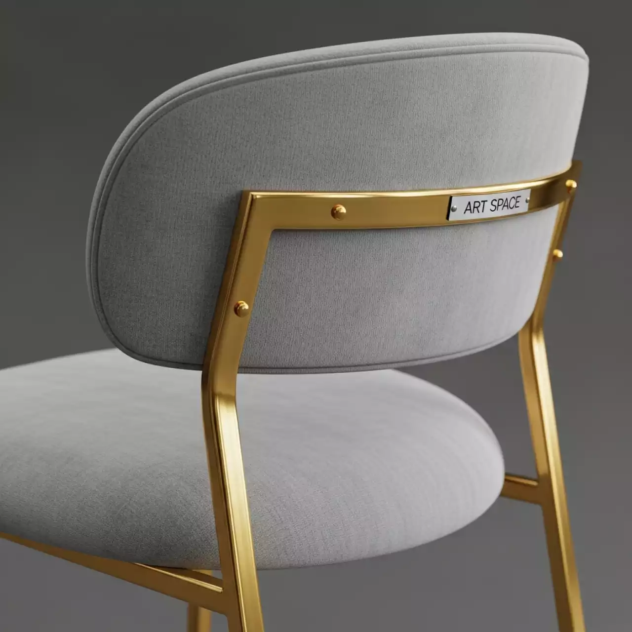 Аренда Стул золотой БРЭМ серый бархатный в ресторане «La Terrazza» — ART SPACE