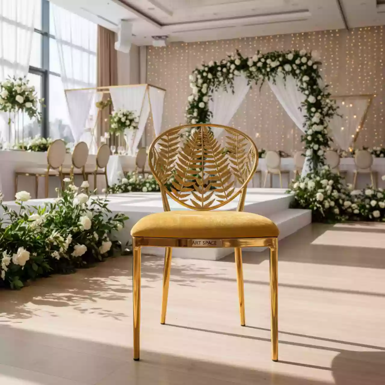Аренда Стул золотой ДЮПОН папоротниковый в Novotel Resort — ART SPACE