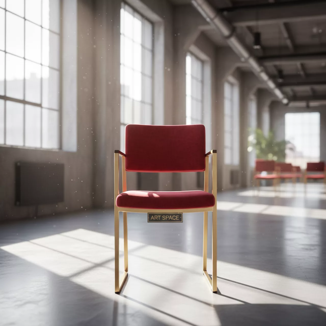 Аренда Стул золотой красный бархат ОКТАВА в Гранд Отель Сочи — ART SPACE