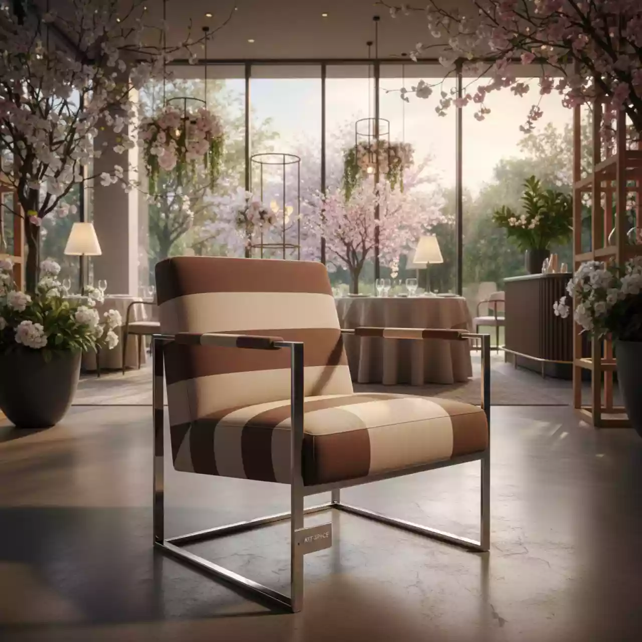 Аренда Стул Zurich бежево коричневый в ресторане «La Terrazza» — ART SPACE