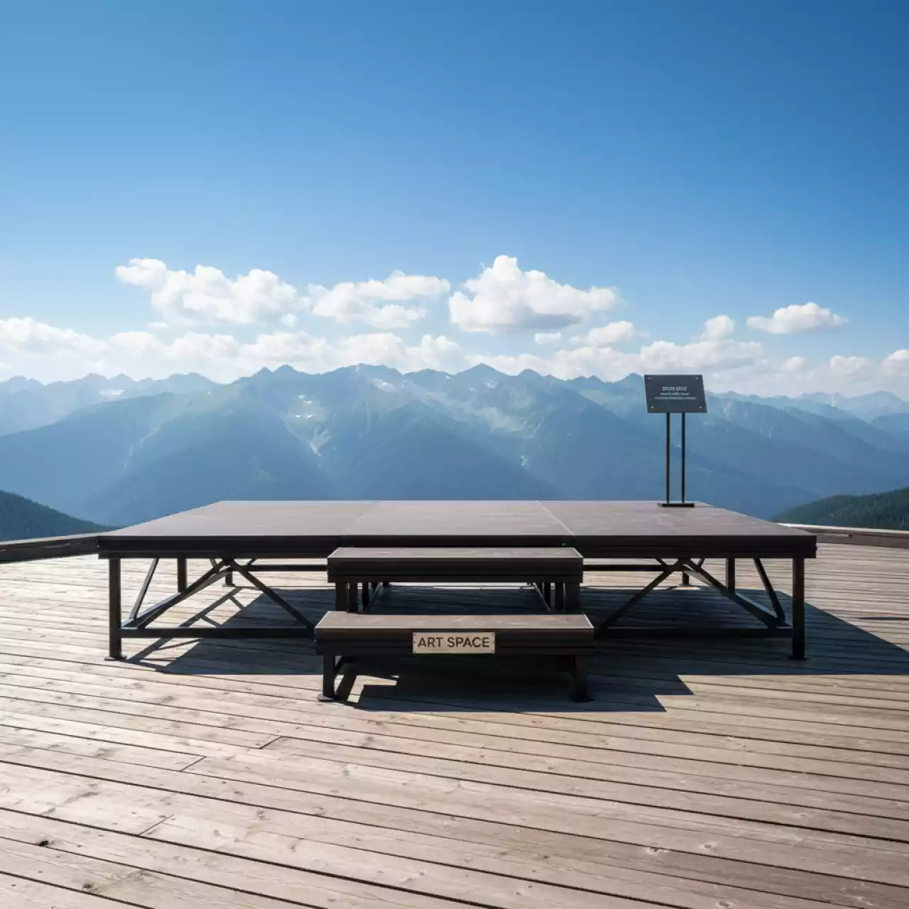 Аренда Ступени 1х0,5 м мини подиумы на площадке Rosa Peak (2320м) — ART SPACE