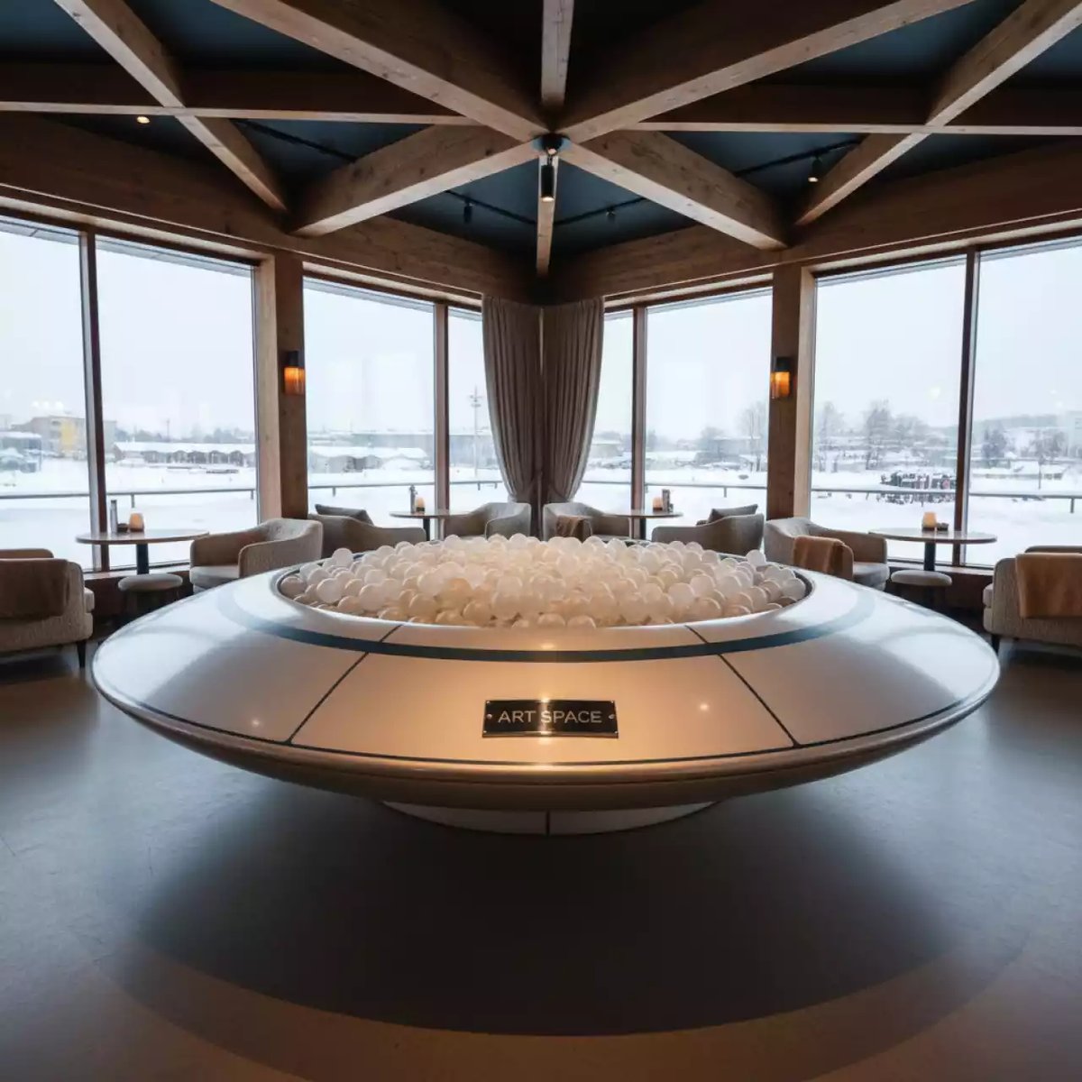 Аренда Сухой бассейн Летающая тарелка в ресторане «Магеллан» — ART SPACE