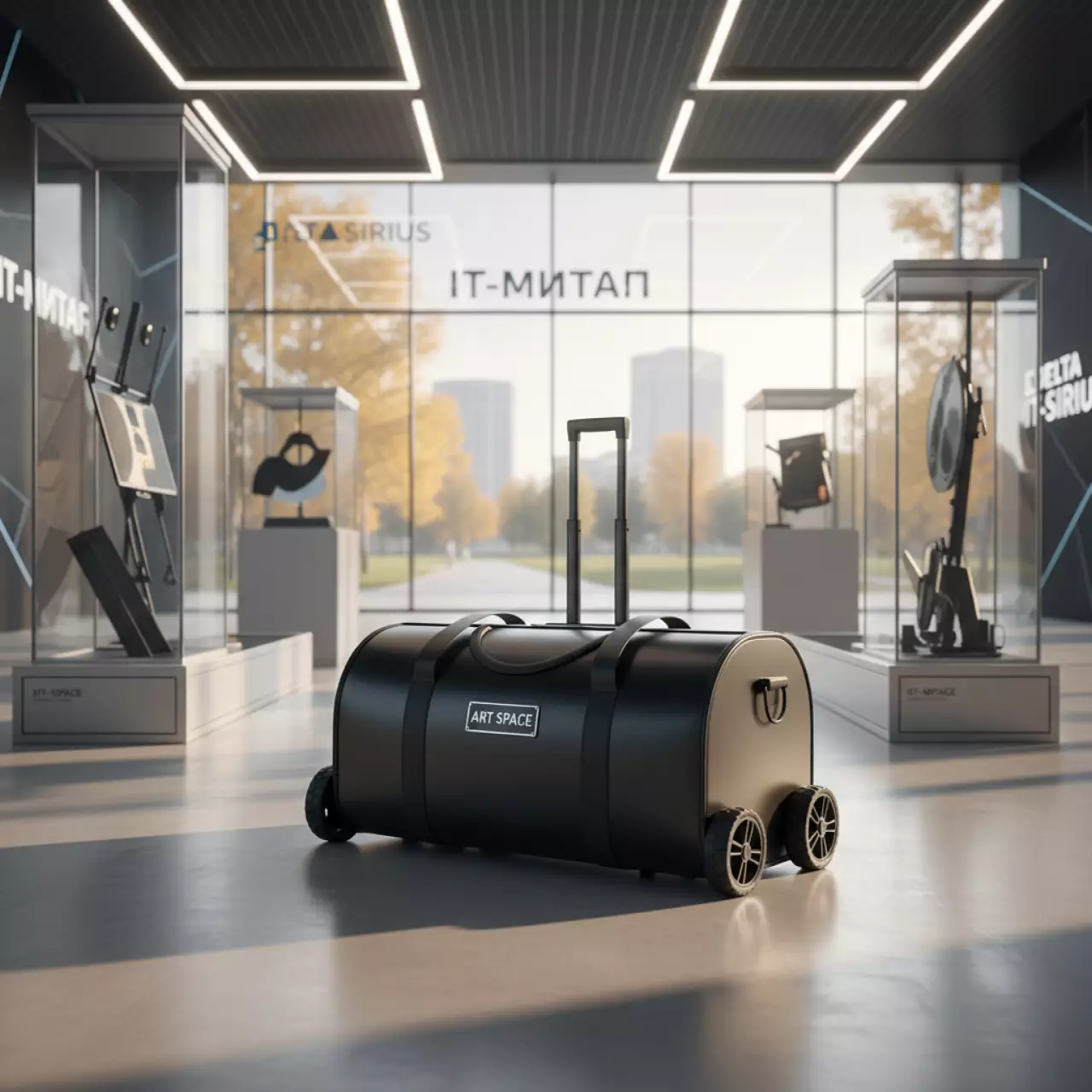 Аренда Сумка тубус на колесиках для POP UP экспо дрим в Delta Sirius — ART SPACE