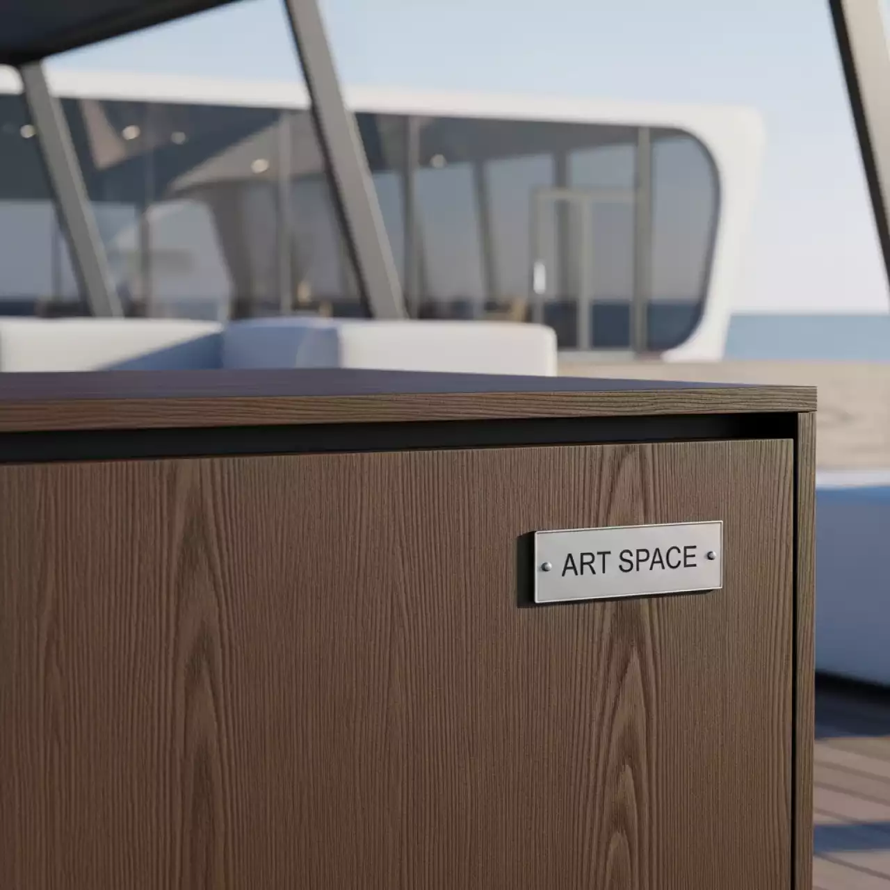 Аренда Сундук Borneo 400 л коричневый на пляже «Мандарин» — ART SPACE