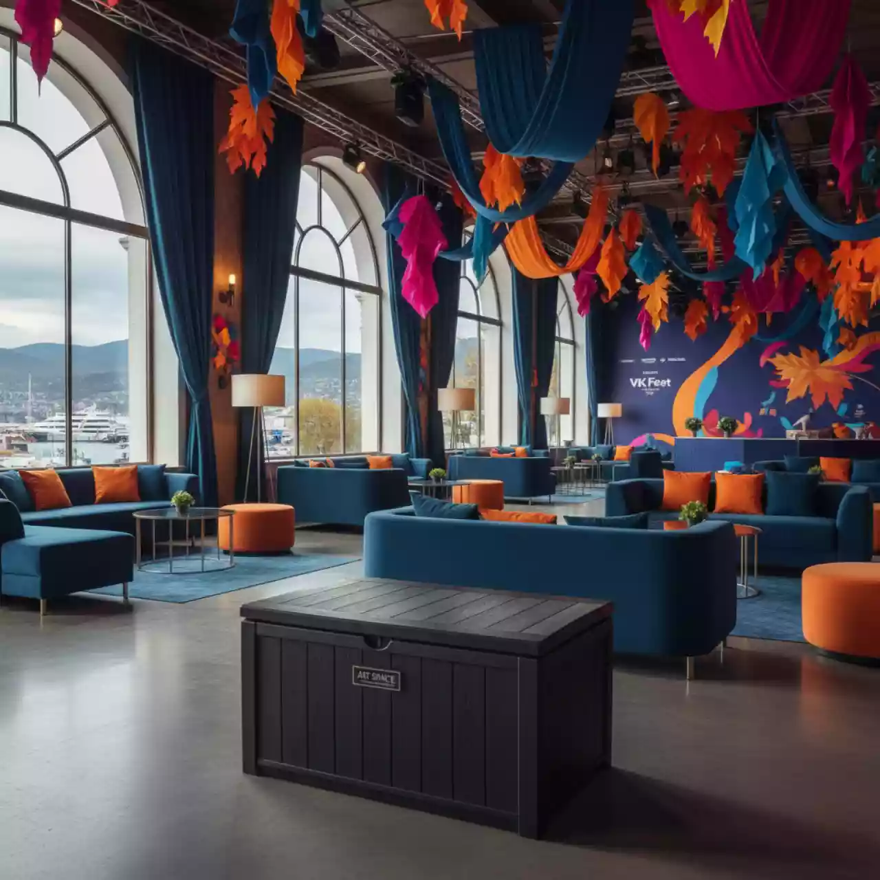 Аренда Сундук пластиковый антрацит MBM310 S433 в зале «Чайка» (Морпорт) — ART SPACE