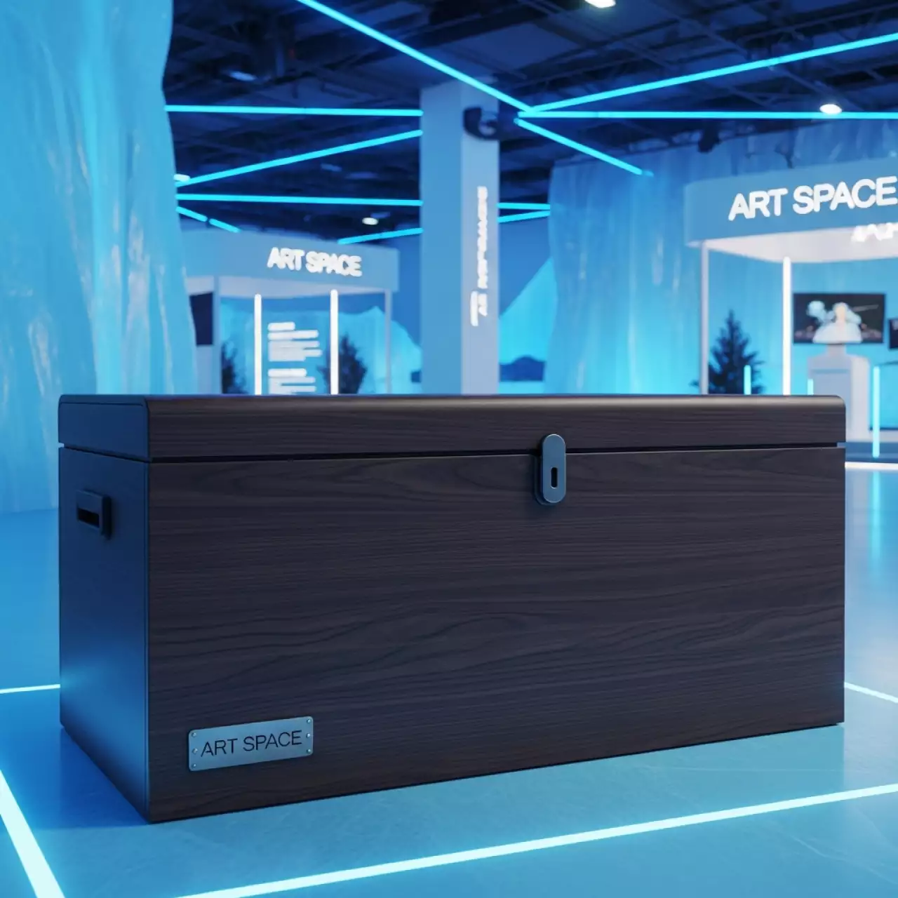 Аренда Сундук пластиковый венге MBBL280 440U в Ледовом дворце «Айсберг» — ART SPACE