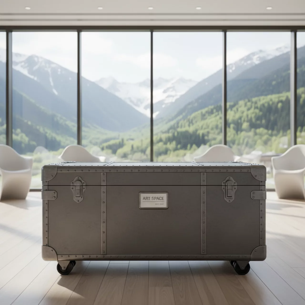 Аренда Сундук Royal Family Karl 120 серый с колесиками в Rixos Krasnaya Polyana — ART SPACE