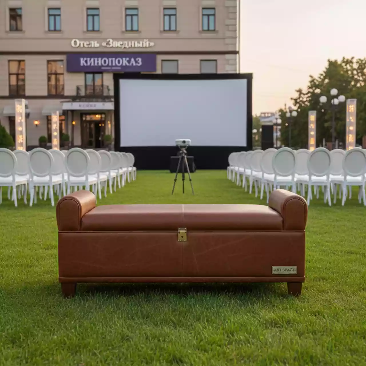 Аренда Сундук скамья Hudson коричневый в отеле «Звездный» — ART SPACE