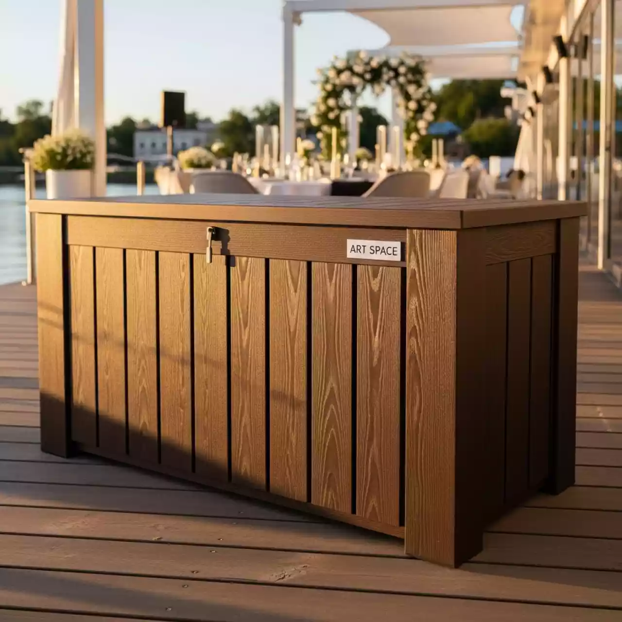 Аренда Сундук Toomax Santorini Plus 560 л коричневый в ресторане «Voda» — ART SPACE