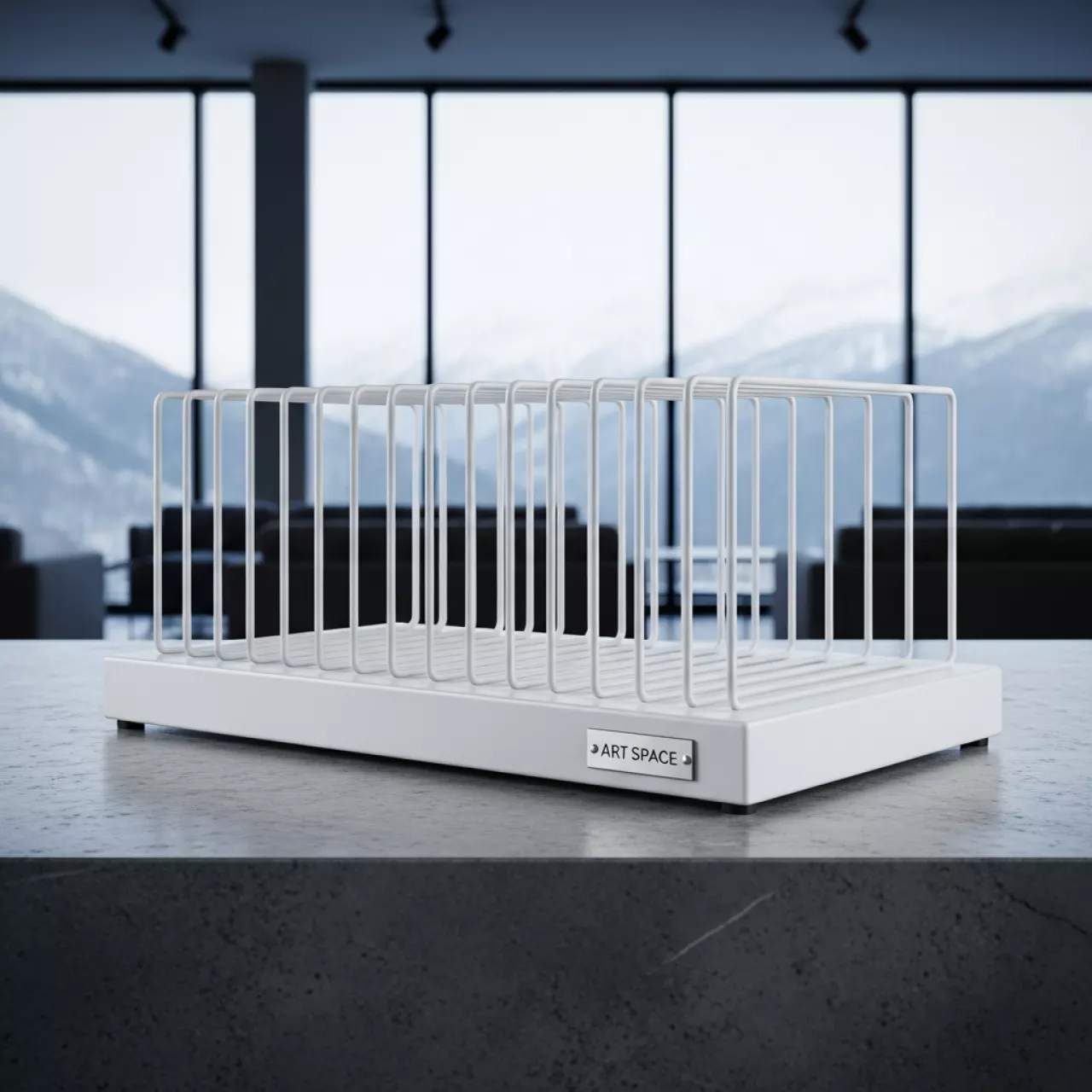 Аренда Сушилка настольная для посуды 1 ярус 380 мм белая сталь на арене «Фишт» — ART SPACE