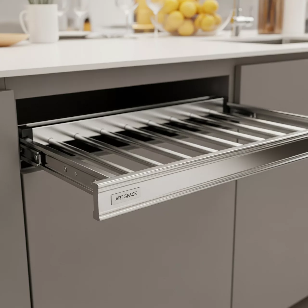 Аренда Сушка для посуды выдвижная ALBA в нижнюю базу 600 мм с доводчиком в ресторане «Sanremo» — ART SPACE