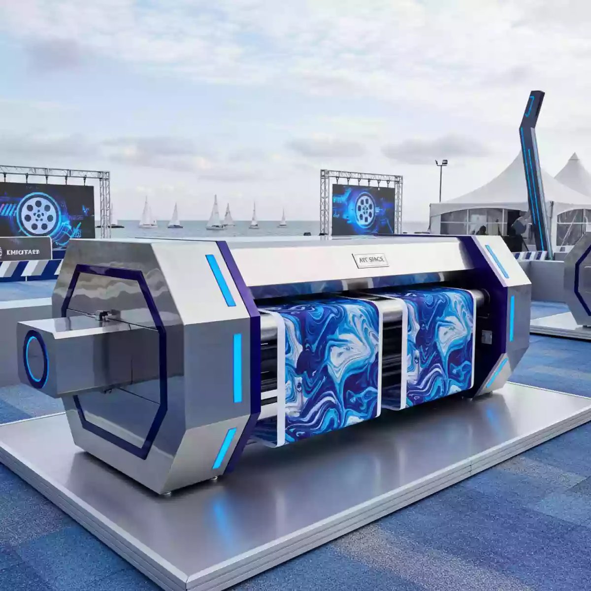 Аренда Сушка ИК внешняя для текстильного плоттера Gongzheng Apsaras G4 P на парусной регате (Сочи) — ART SPACE