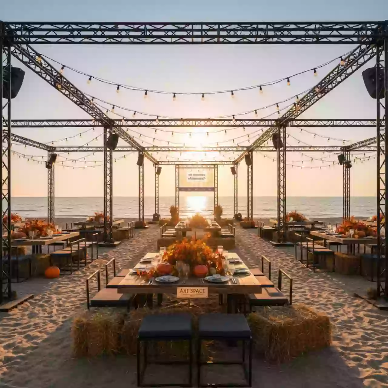 Аренда Свадьба деревенская в стиле рустик на пляже «Ривьера» — ART SPACE