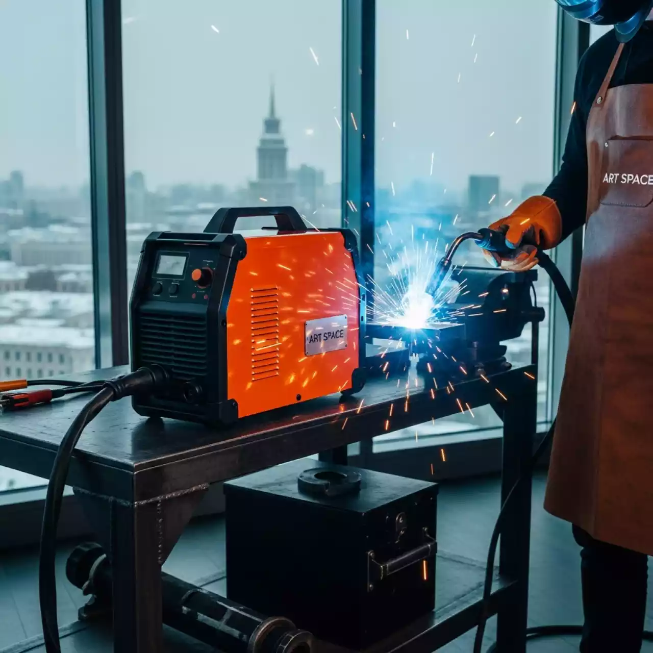 Аренда Сварочный аппарат инверторный Ресанта САИ 220 Т LUX в Mövenpick Hotel — ART SPACE