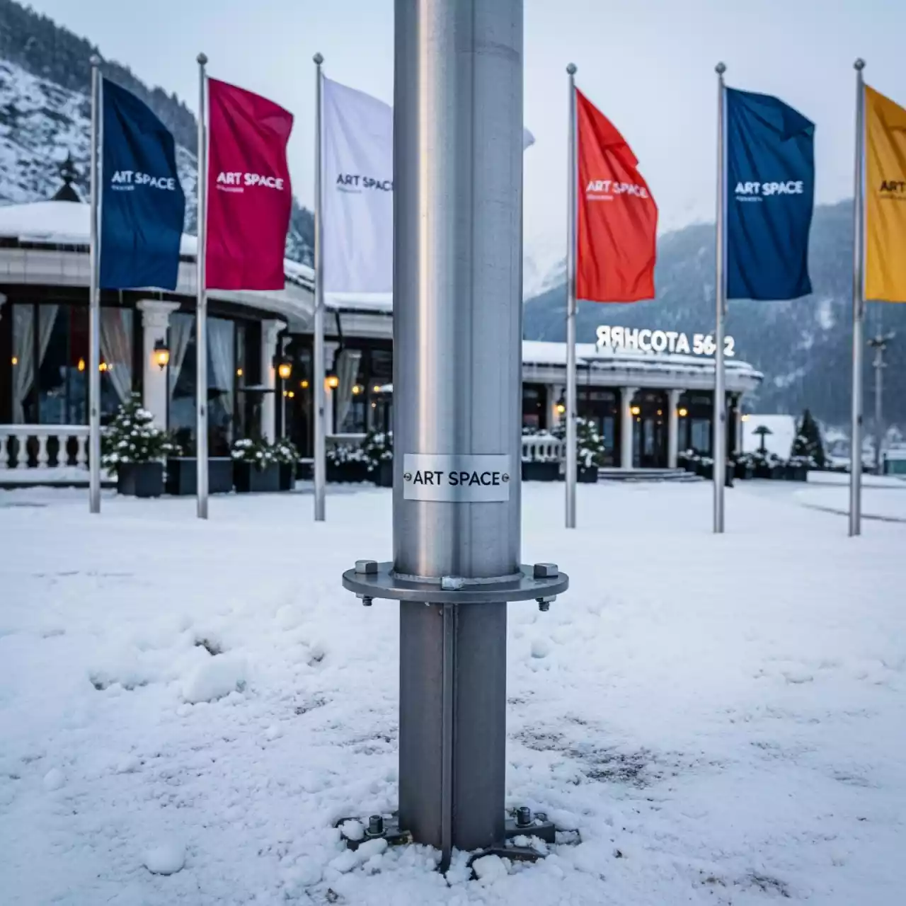 Аренда Свая винтовая стальная для флагштоков 6–8 метров 2000 мм в ресторане «Высота 5642» — ART SPACE